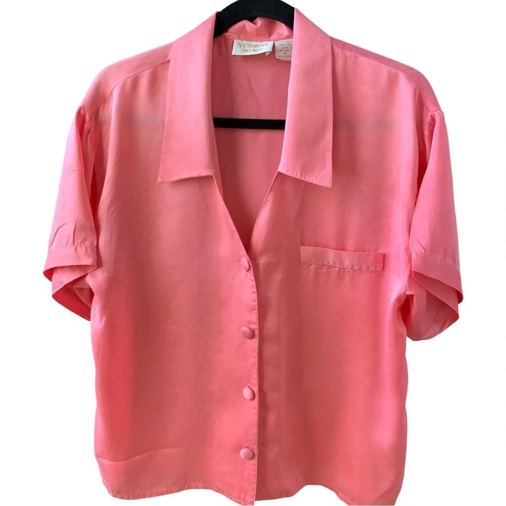 Silk Vintage Victoria’s Secret Gold Label Oversized Sleep Shirt Size Medium